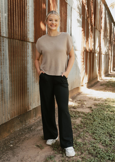 Round Trip Pants Black ZP253225 - Southern Soule Designs