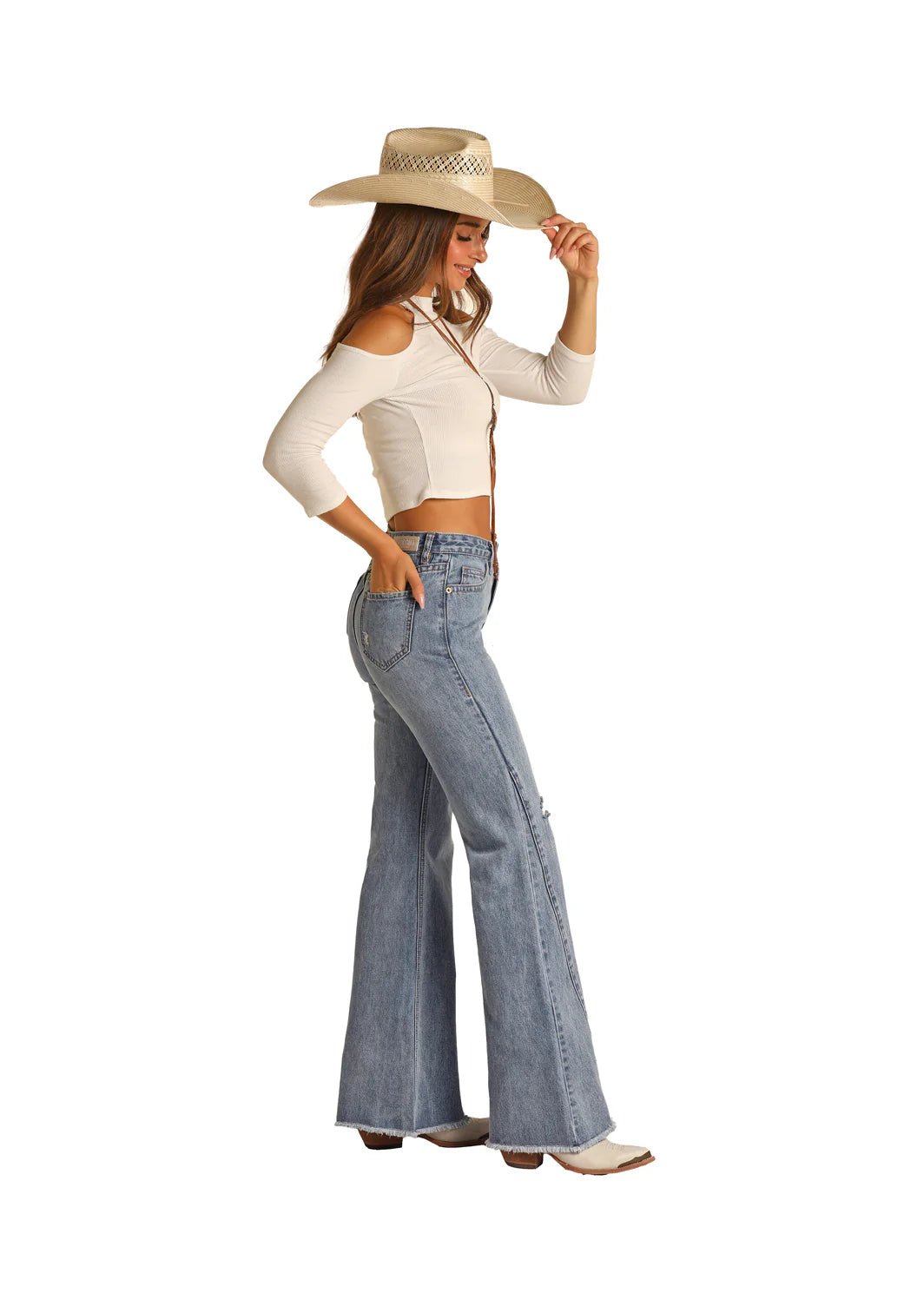 RRWD8HR0SH Distress Comf Flare - Southern Soule Designs