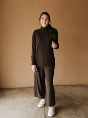 Sable Rib Sweatshirt Chocolate Cherry ZT254523 - Southern Soule Designs