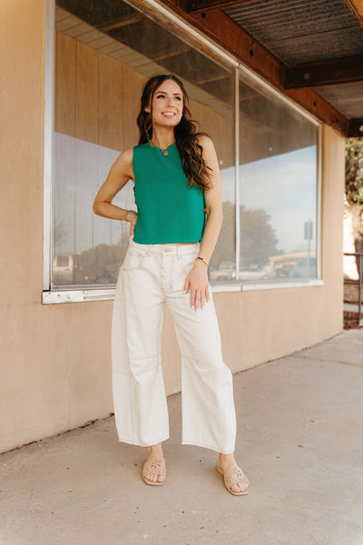 Sand Castle Cream Barrel Leg Jeans PH12611 - Southern Soule Designs