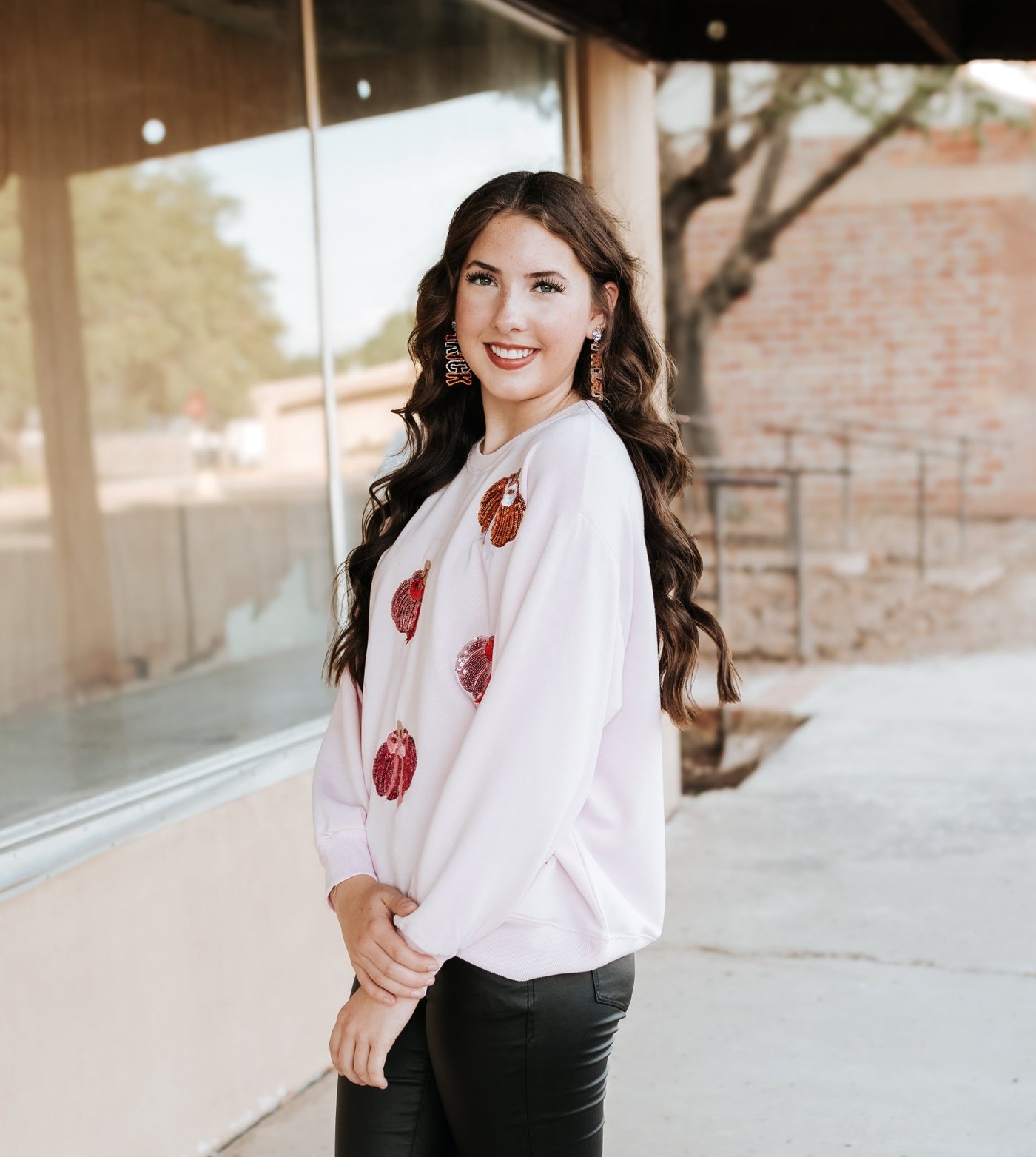 Sarah Pumpkin Bows Sweatshirt - Southern Soule Designs