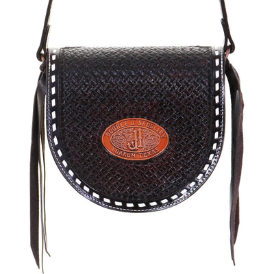 Brown Leather Saddle Bag 3/4" Strap SB29