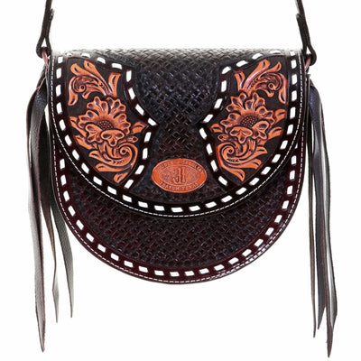 Brown Leather Saddle Bag 3/4" Strap SB29
