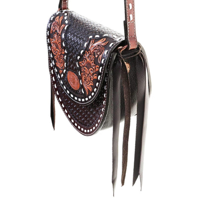 Brown Leather Saddle Bag 3/4" Strap SB29