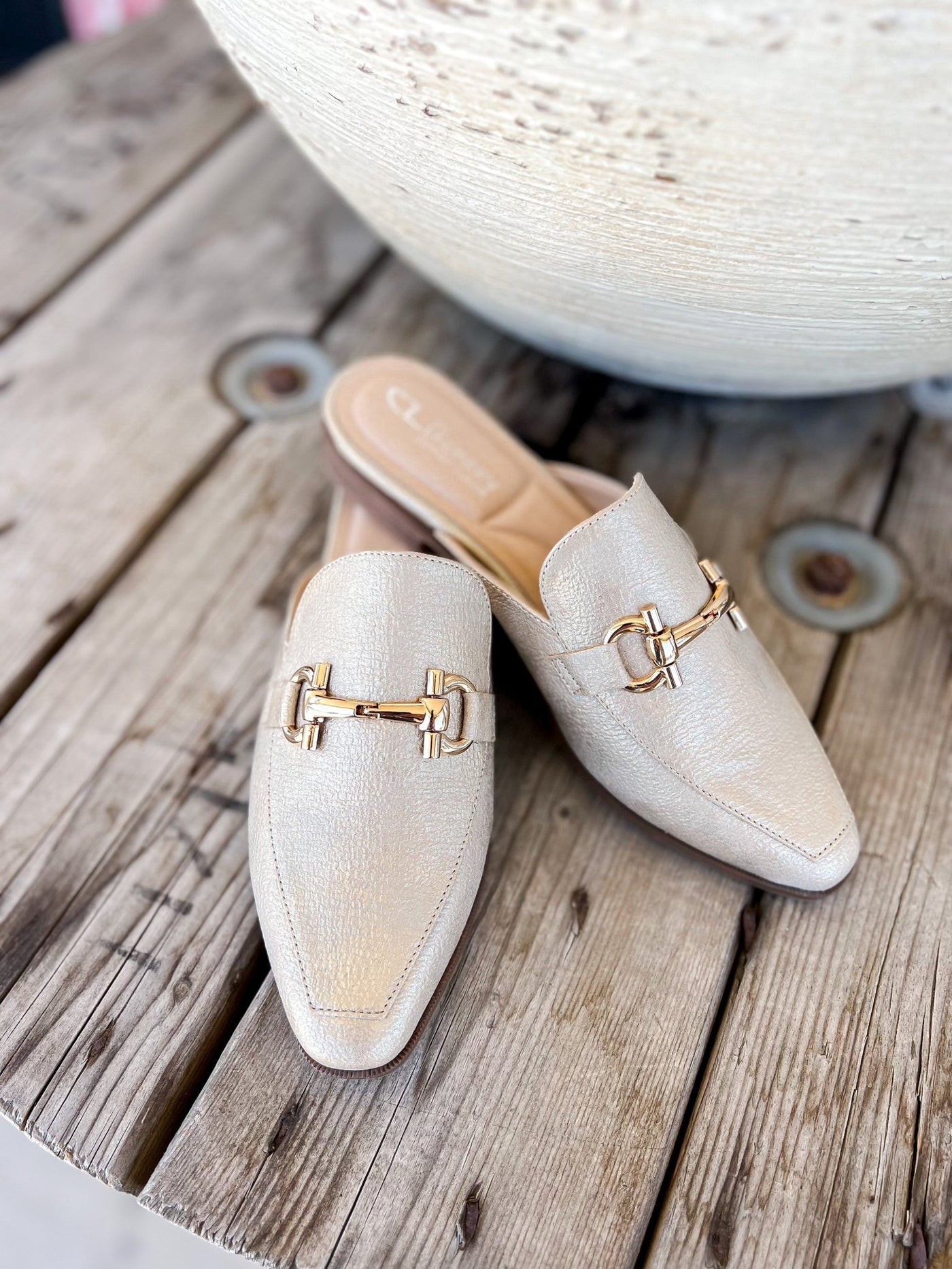 Score Soft Glitz Gold Mule - Southern Soule Designs