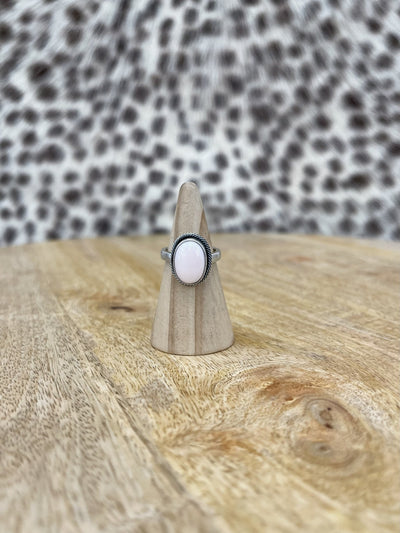 Scott Skeets Oval Pink Conch Ring - Southern Soule Designs