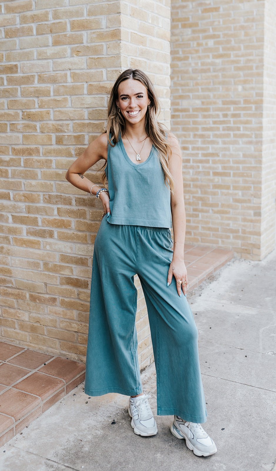 Scout Jersey Crop Flare Pant Emerald Cove ZP253841 - Southern Soule Designs
