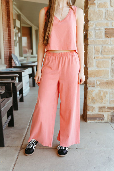 Scout Jersey Flare Pants Sunset Pink ZP212567 - Southern Soule Designs
