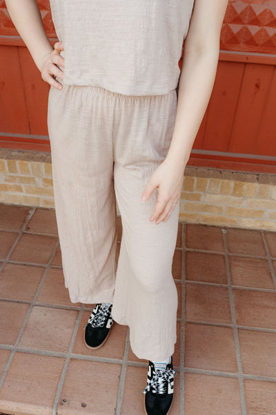 Scout Textured Slub Pant Parchment - Southern Soule Designs
