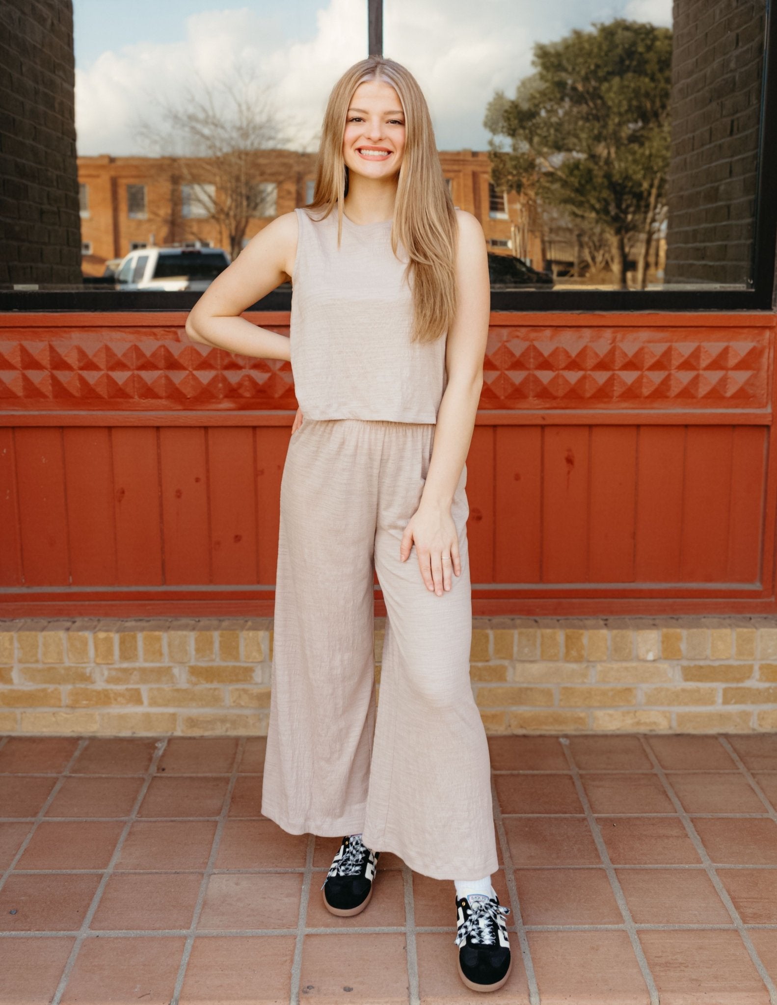 Scout Textured Slub Pant Parchment - Southern Soule Designs