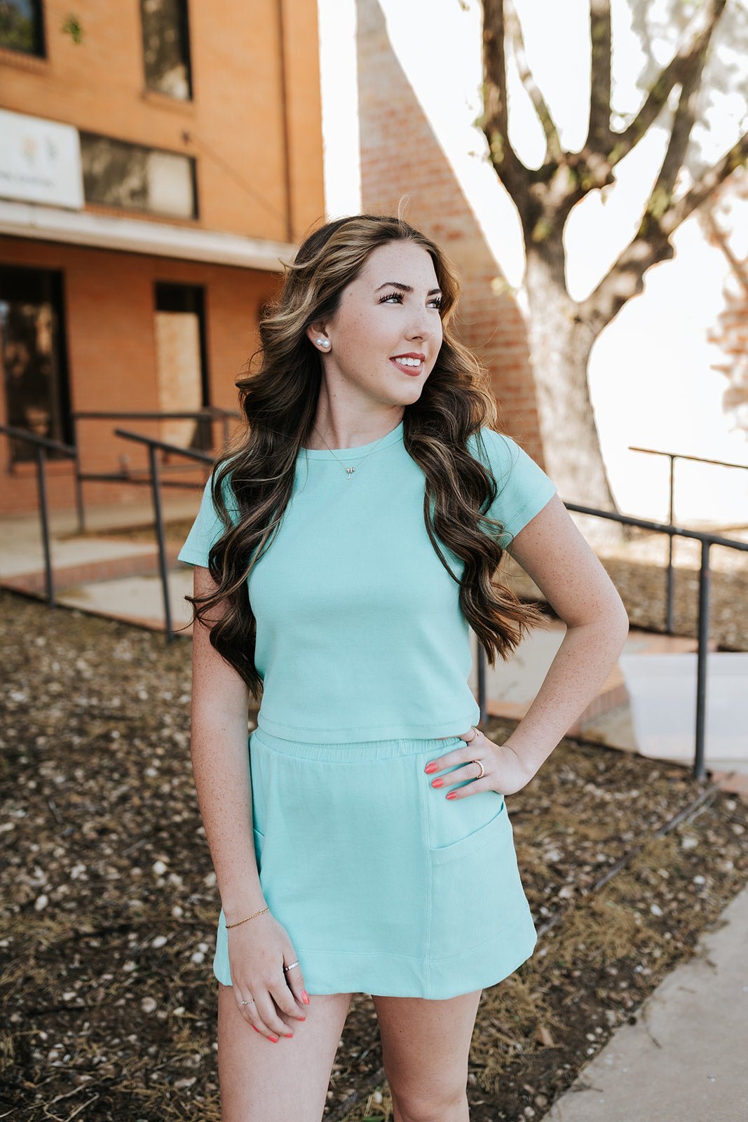Seafoam Knit Top and Skirt Set WL25 - 12128 - Southern Soule Designs