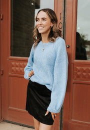 Sheena Sweater Serene Blue ZW254547 - Southern Soule Designs