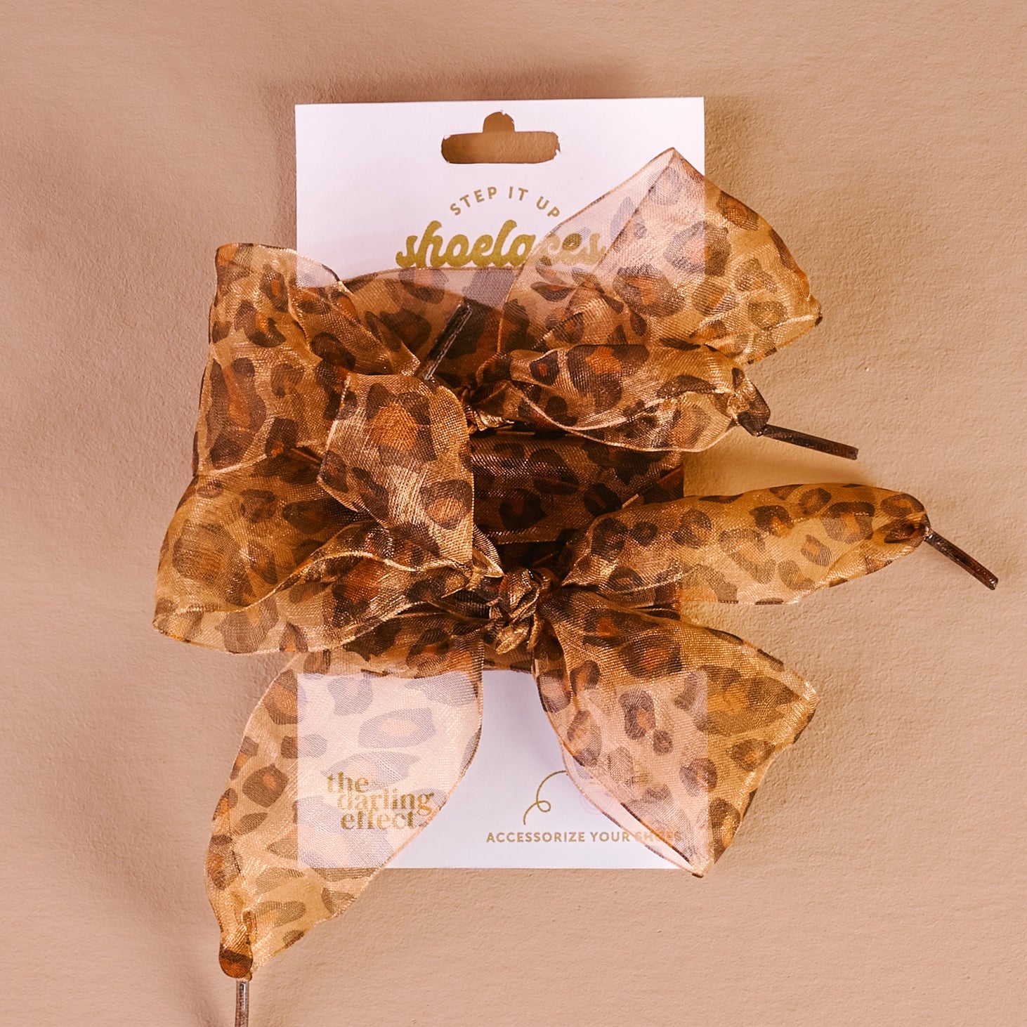 Sheer Cheetah Step It Up Shoelaces - Southern Soule Designs