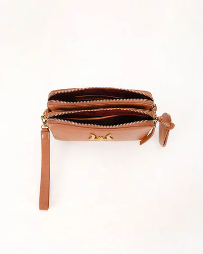 Shell Mini Purse - Brown Leather - Southern Soule Designs