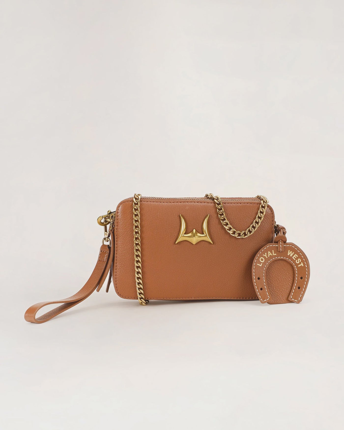 Shell Mini Purse - Brown Leather