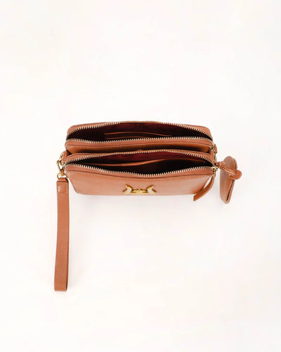Shell Mini Purse - Brown Leather