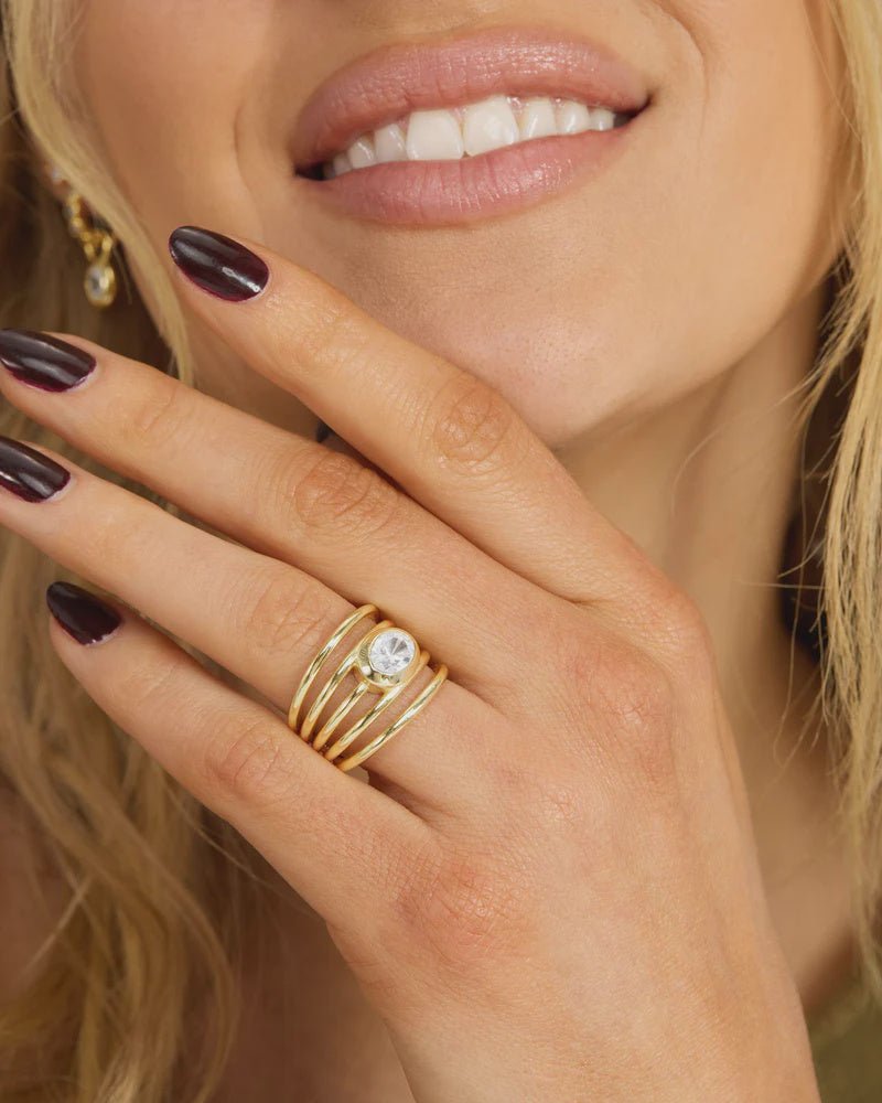 She's a Boss Stacked Ring Gold - Southern Soule Designs