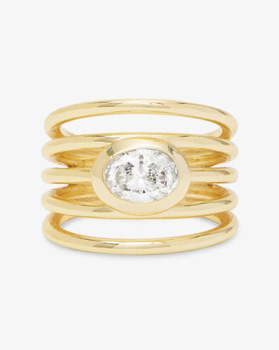 She's a Boss Stacked Ring Gold - Southern Soule Designs