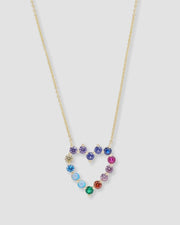 She's an Icon Baby Heart Necklace Rainbow - Southern Soule Designs