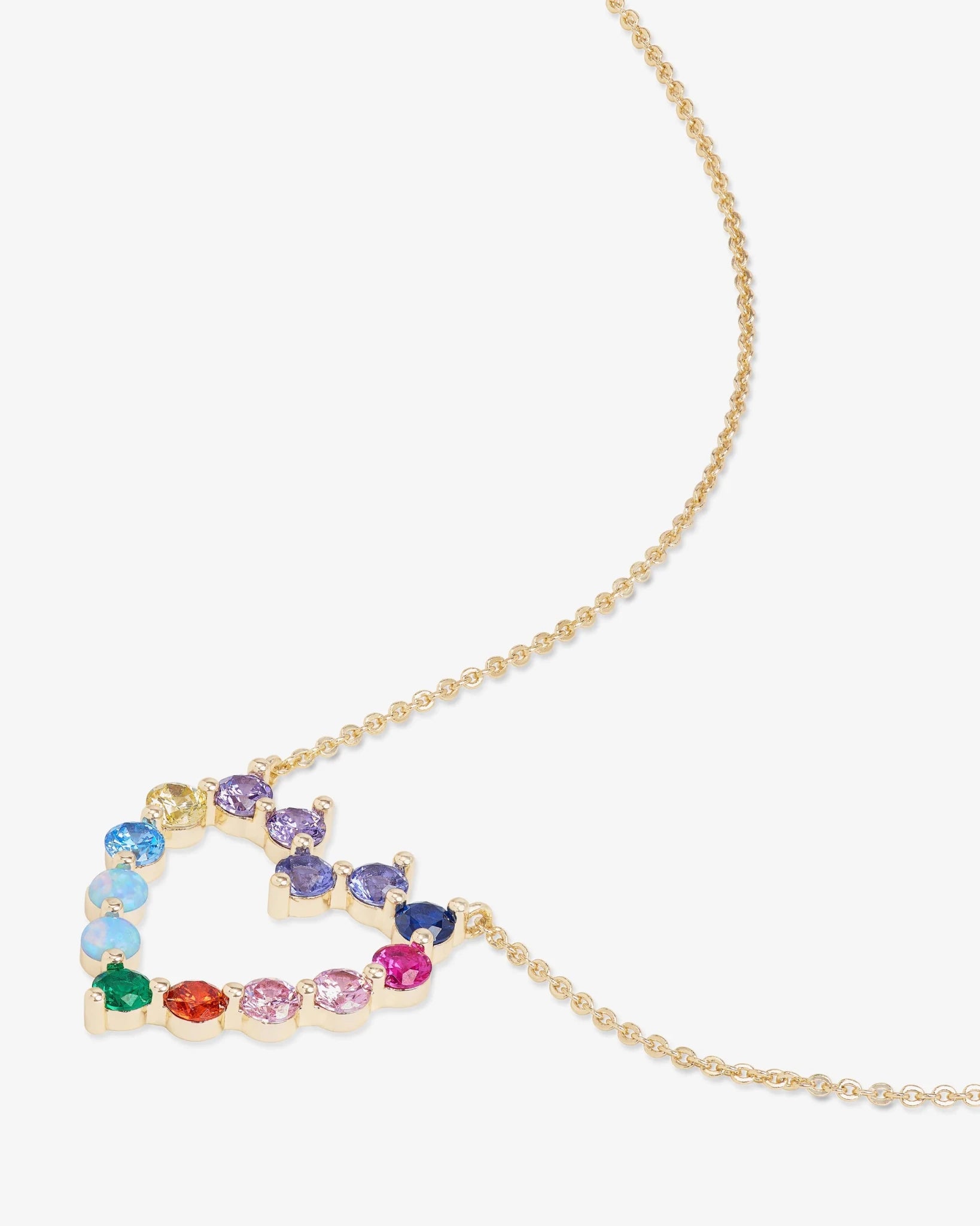 She's an Icon Baby Heart Necklace Rainbow - Southern Soule Designs