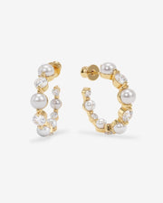 She's an Icon Pearl Hoops 1" - Southern Soule Designs