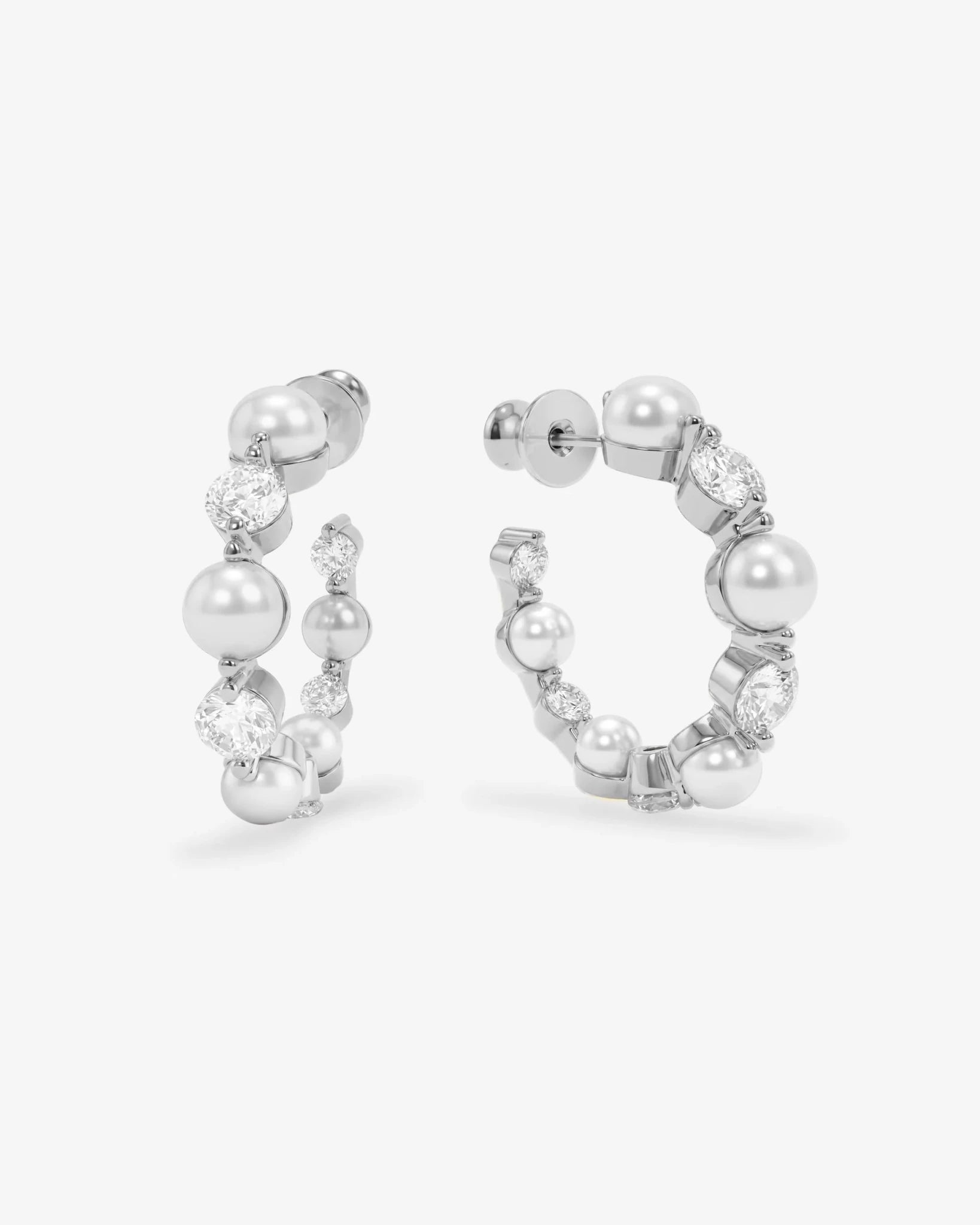 She's an Icon Pearl Hoops 1" - Southern Soule Designs