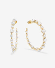 She's an Icon Pearl Hoops 2" - Southern Soule Designs