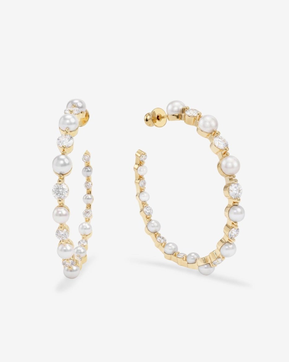 She's an Icon Pearl Hoops 2" - Southern Soule Designs