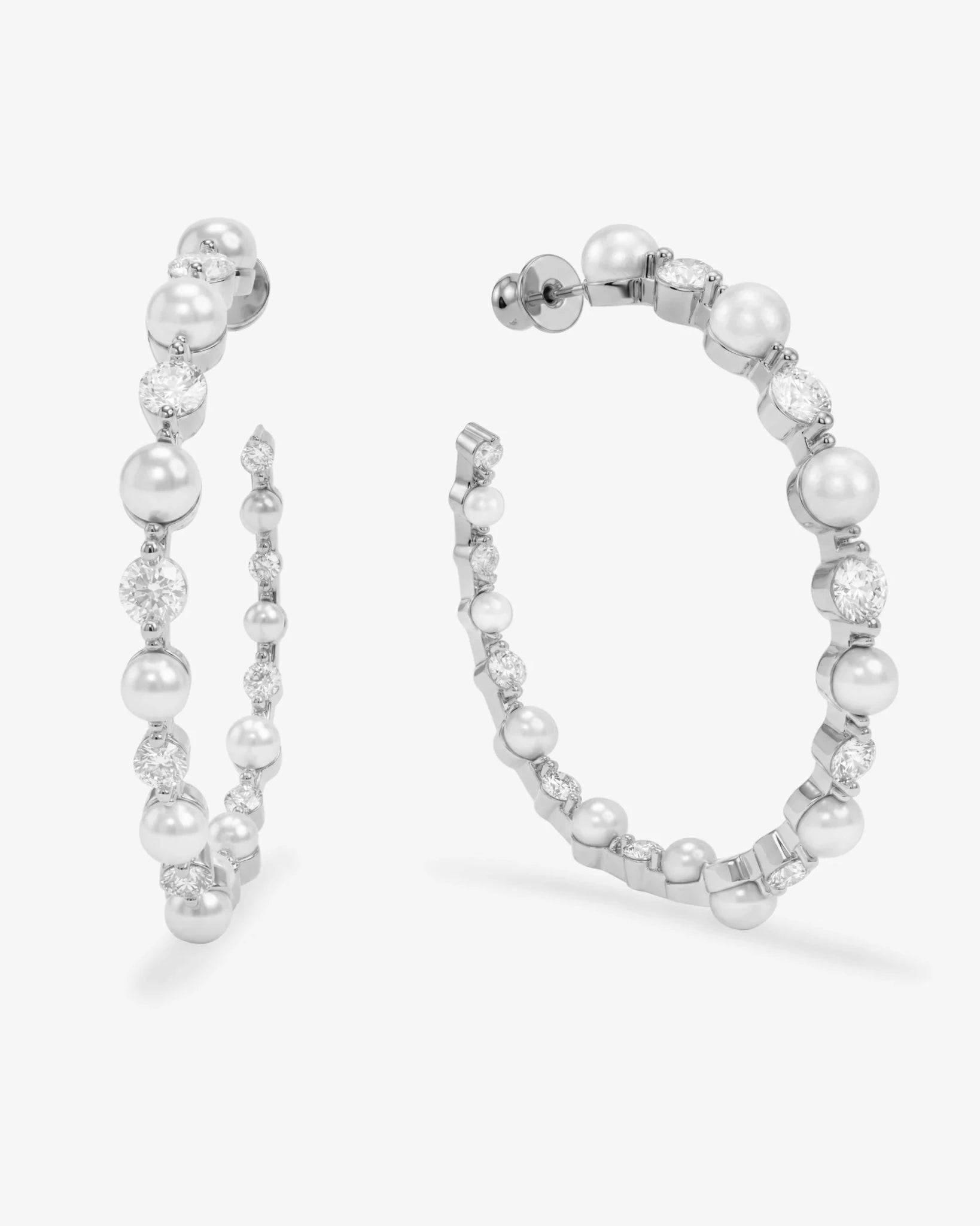 She's an Icon Pearl Hoops 2" - Southern Soule Designs