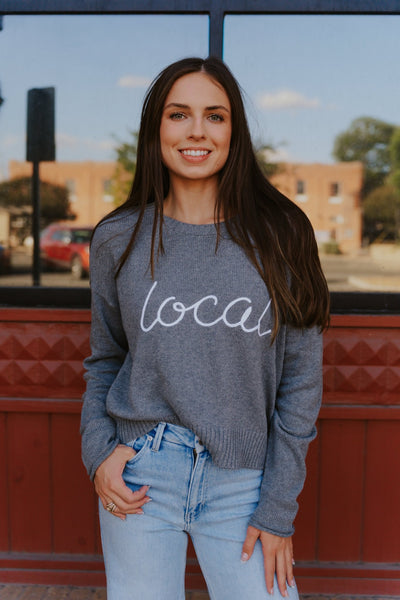 Sienna Local Sweater Medium Heather Grey ZW253297 - Southern Soule Designs