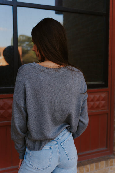 Sienna Local Sweater Medium Heather Grey ZW253297 - Southern Soule Designs