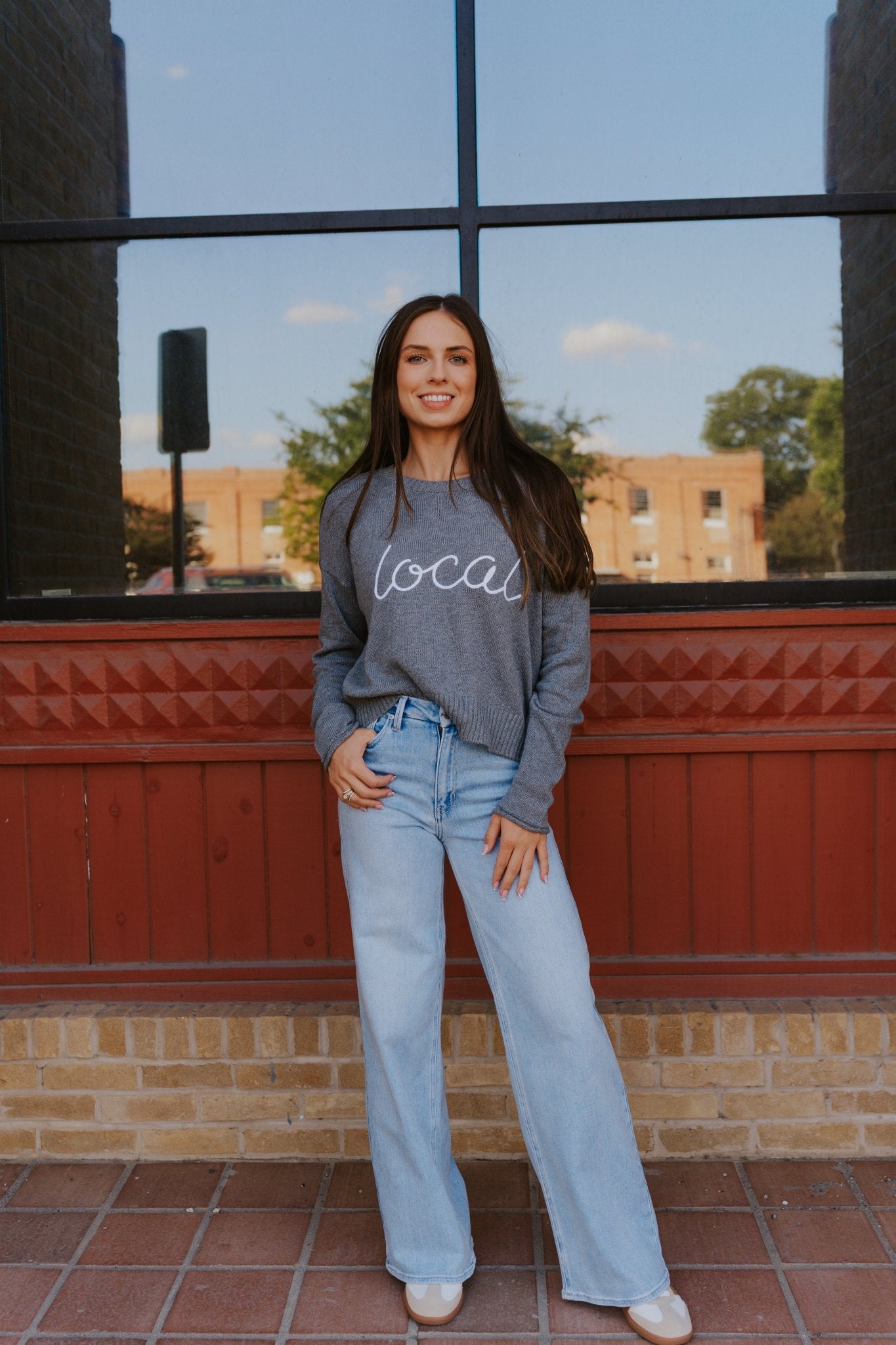 Sienna Local Sweater Medium Heather Grey ZW253297 - Southern Soule Designs