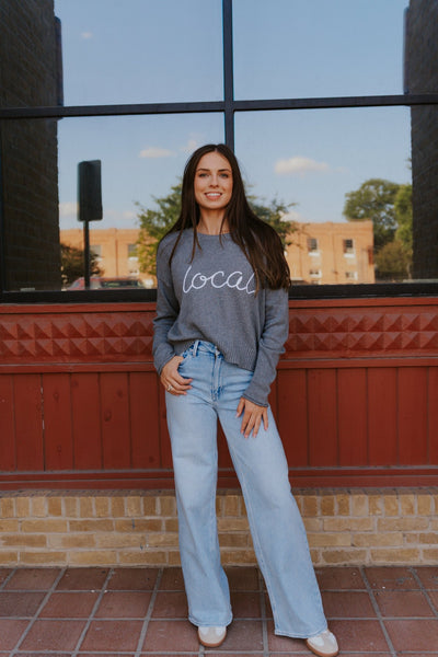Sienna Local Sweater Medium Heather Grey ZW253297 - Southern Soule Designs