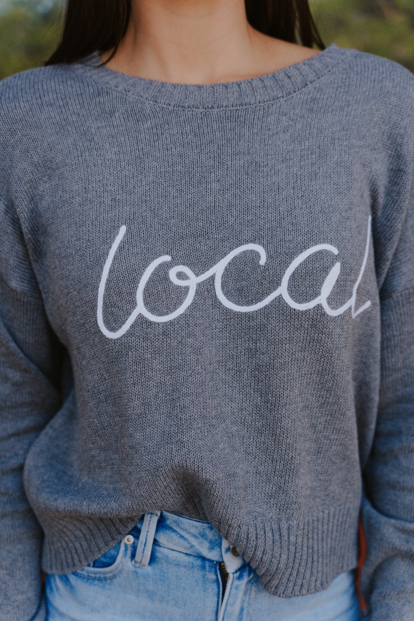 Sienna Local Sweater Medium Heather Grey ZW253297 - Southern Soule Designs