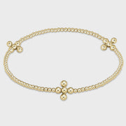 Signature 3mm Bracelet 2mm Beaded Cross - Southern Soule Designs