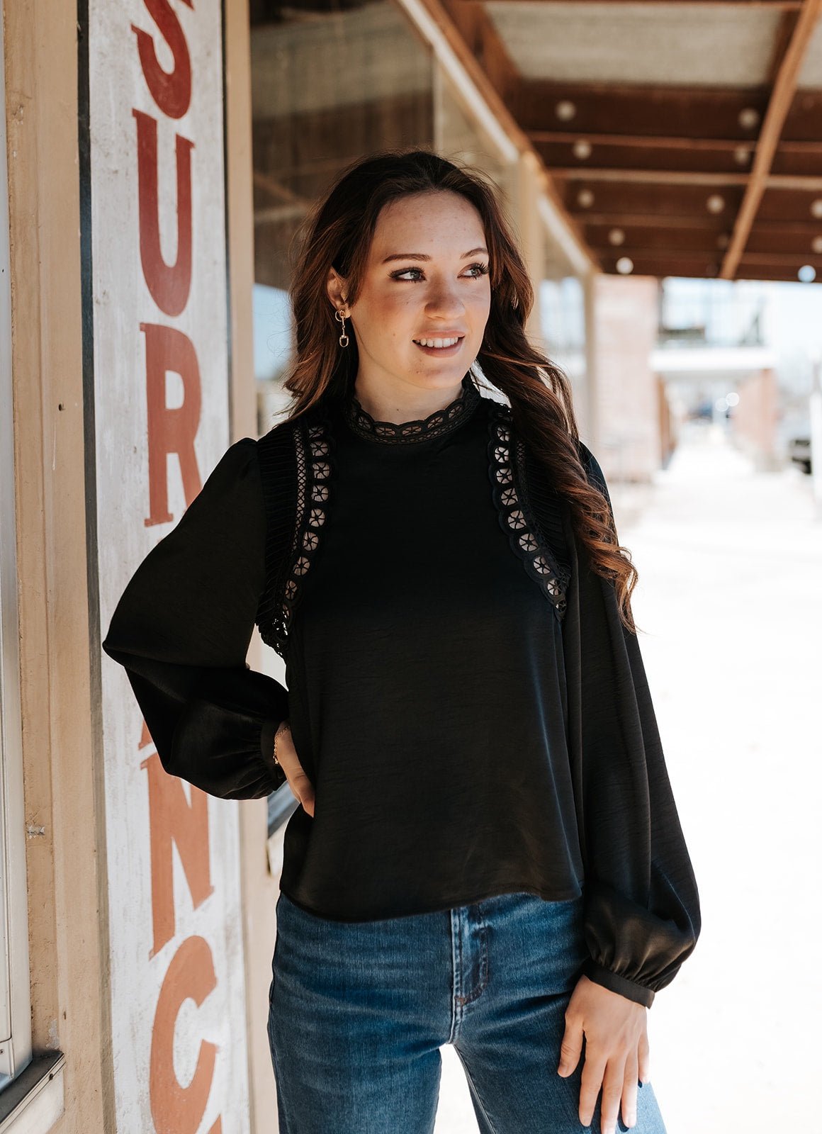 Silvana Embroidered Top Black ZT254627 - Southern Soule Designs