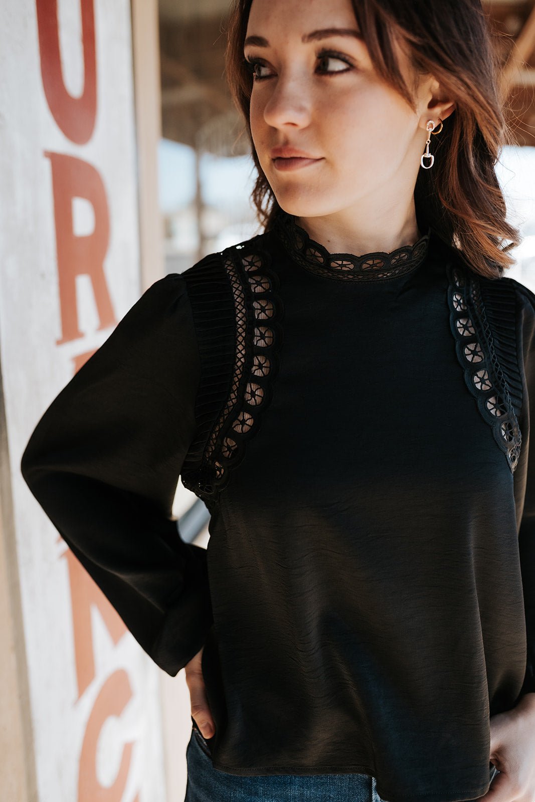 Silvana Embroidered Top Black ZT254627 - Southern Soule Designs