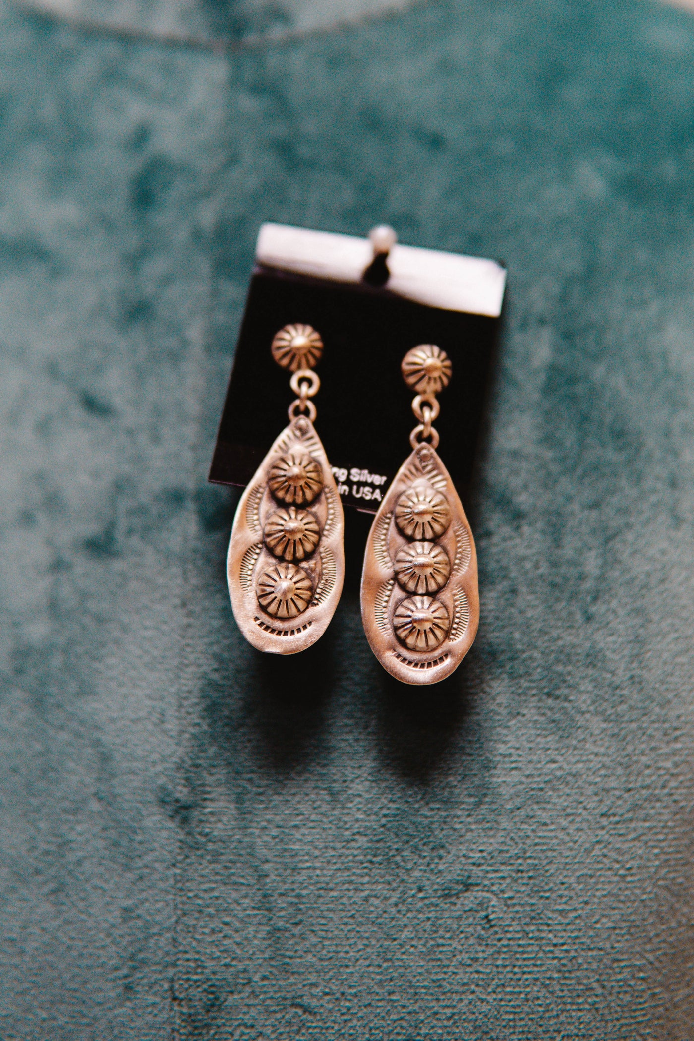 Concho Stamped Dangle Earrings