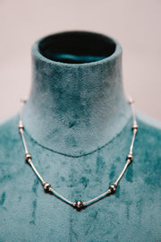 Silver Strand/Pearl Necklace - Southern Soule Designs