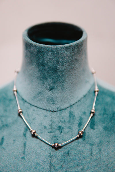 Silver Strand/Pearl Necklace - Southern Soule Designs