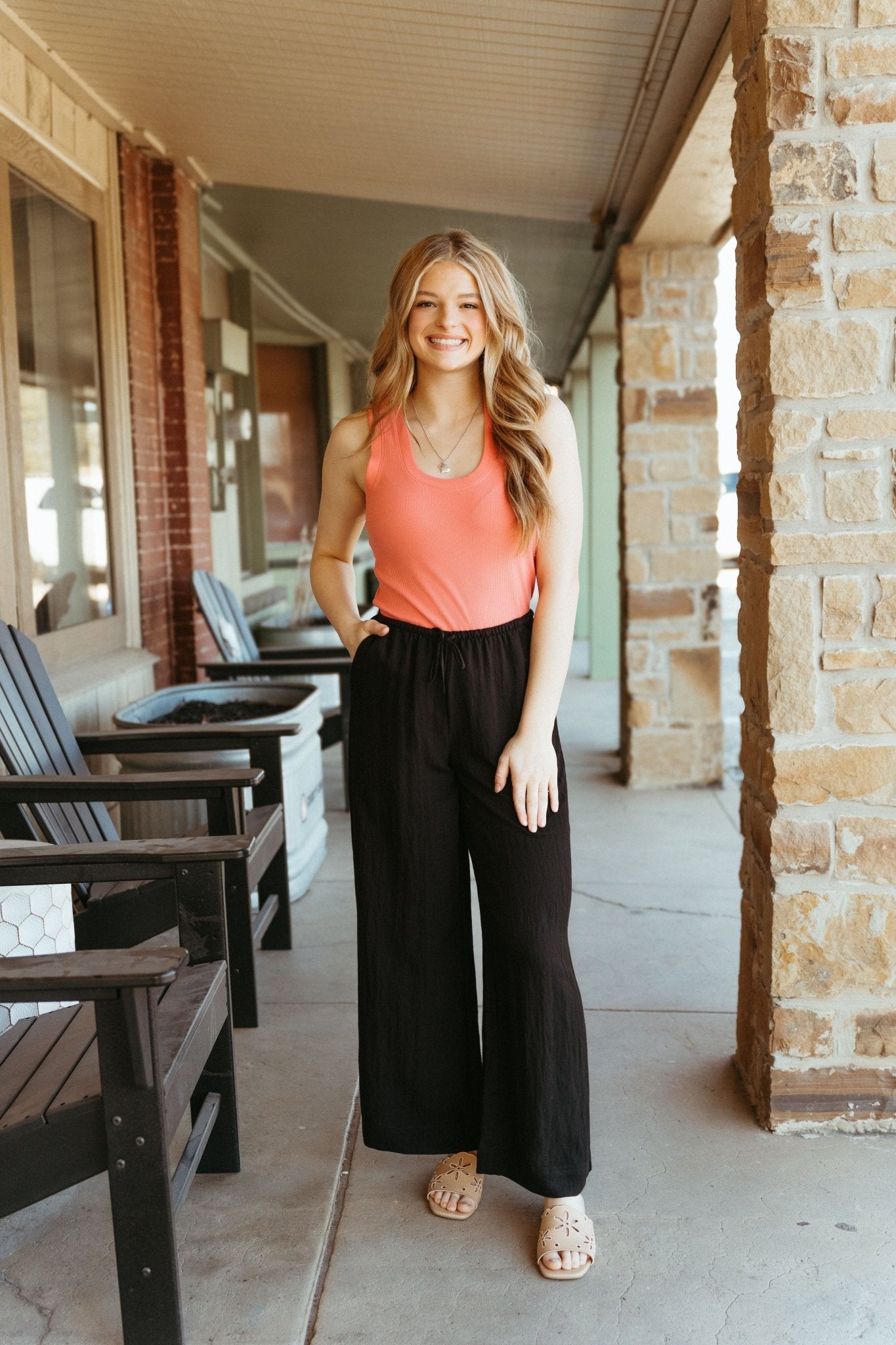 Sirena Rib Tank Sunset Pink ZT231241 - Southern Soule Designs
