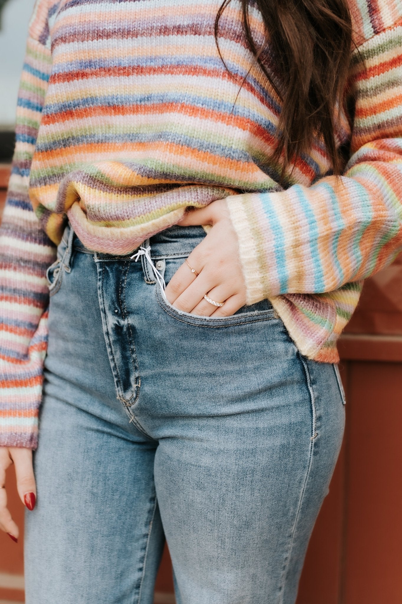 Sky/Purple Rainbow Knit Sweater WL25 - 11416 - Southern Soule Designs