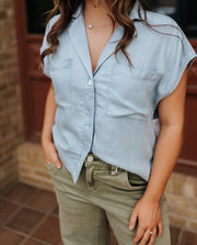 Skyway Light Wash Cruz Top - Southern Soule Designs