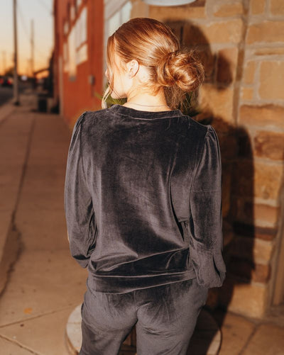 Slate Chelsea Pullover - Southern Soule Designs