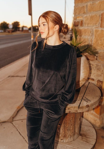 Slate Chelsea Pullover - Southern Soule Designs