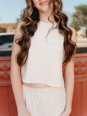Sloane Jersey Muscle Tank Panna Cotta ZT212568 - Southern Soule Designs