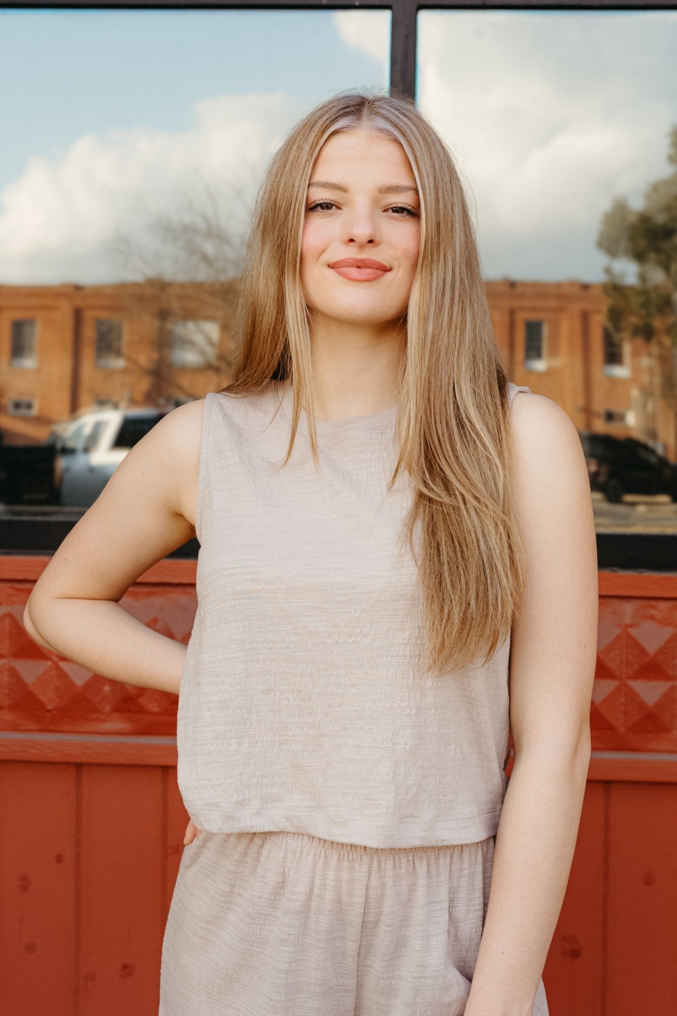 Sloane Textured Top Parchment ZT251464 - Southern Soule Designs