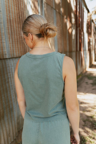 Sloane V - Neck Top Hunter Green ZT253828 - Southern Soule Designs