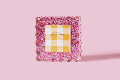 Small Pink Confetti Acrylic Picture Frame - Southern Soule Designs