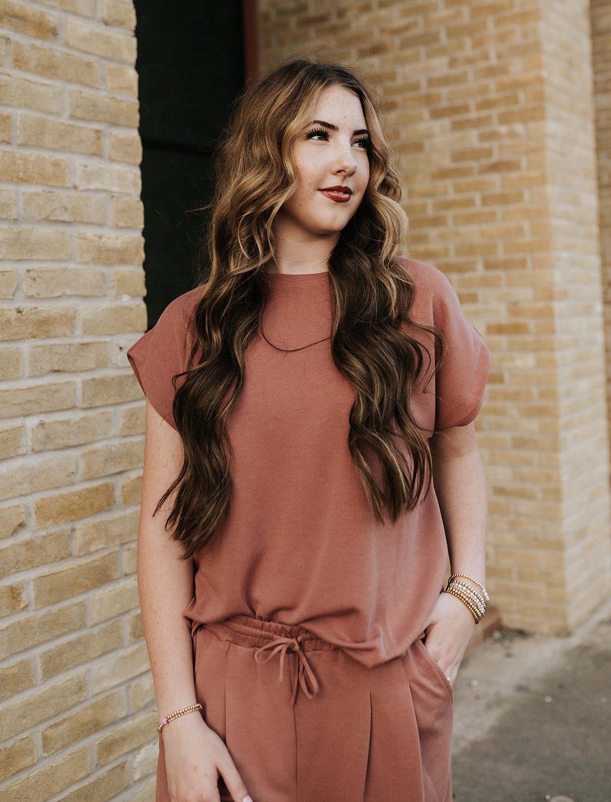 Solid Brick Knit Top & Pants Set - Southern Soule Designs
